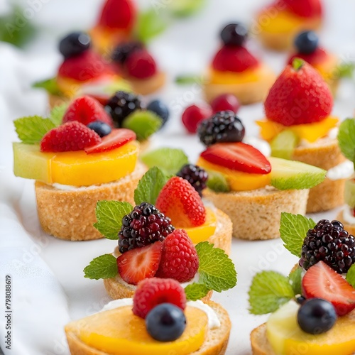 fruit canape with berries