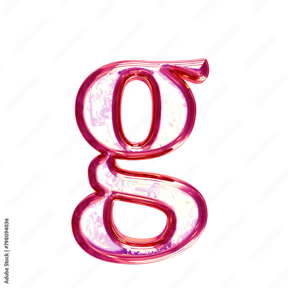 Ice symbol in a pink frame. letter g