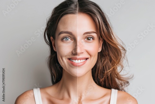 Aging's integration in society skin nourishment techniques contrasts old and young skin protection narratives, emphasizing the aging process.
