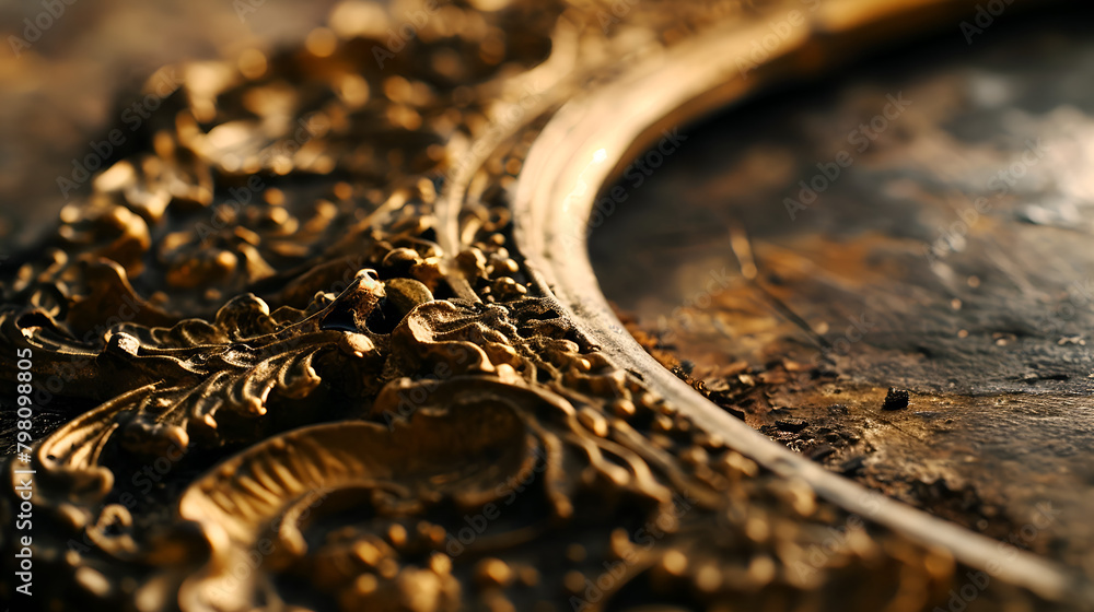 Antique gold bracelet. AI generative. Antique gold bracelet. AI generative.