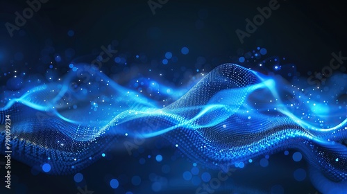 This is an image of a blue and black background with a blue wave pattern in the foreground.