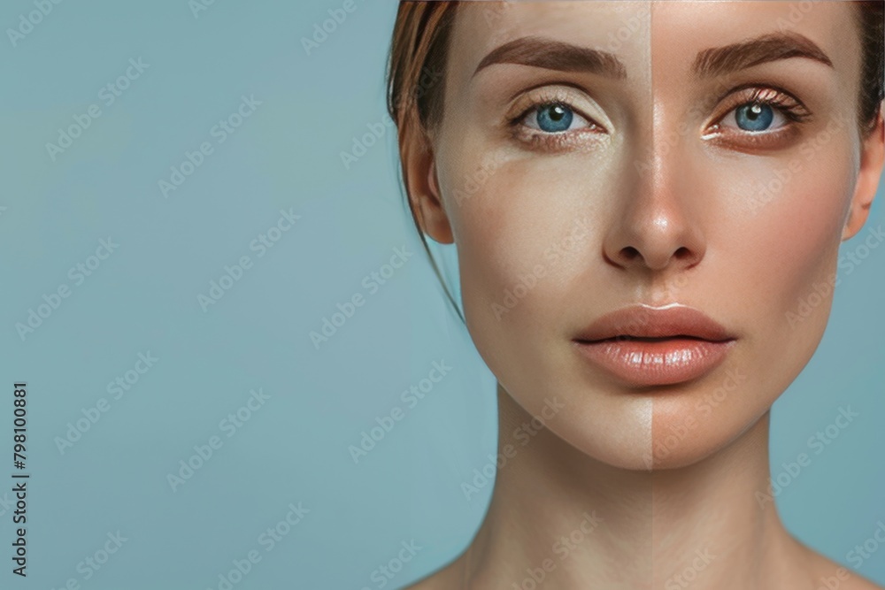 Duality in age and gerontology aging split representation incorporates dual defying neck wrinkle and two age stage in age wrinkle portrayal and pomegranate. Duality in age and gerontology aging split representation incorporates dual defying neck wrinkle and two age stage in age wrinkle portrayal and pomegranate.