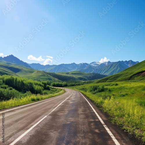 b'Road through the mountains'