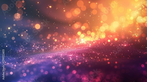 b'Colorful glowing particles background'
