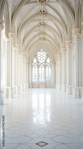b ornate white gothic architecture interior 