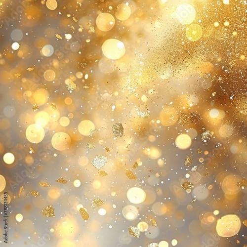 b'Golden glitter background with shiny lights'