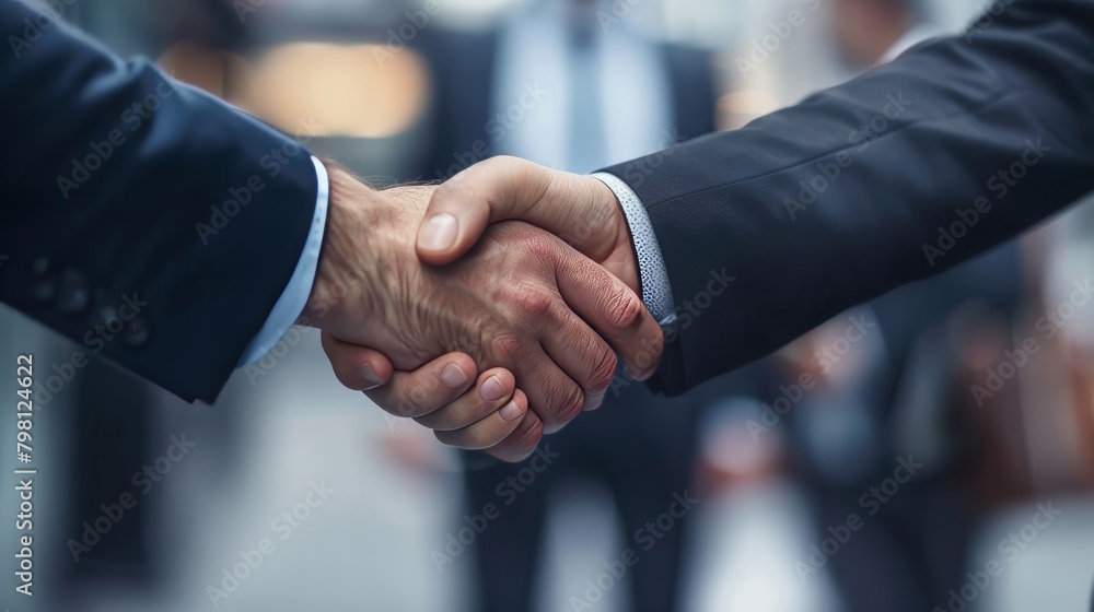 Business handshake. professional partnership and successful deal in the office environment