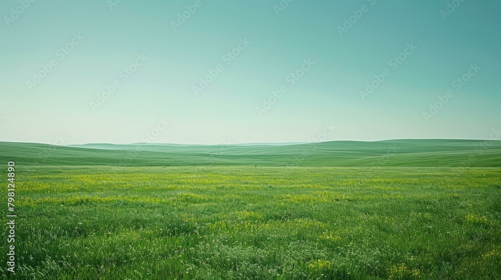 b'Green rolling hills under blue sky' b'Green rolling hills under blue sky'