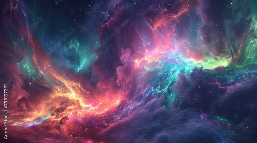 b'Interstellar Space Travel Through a Nebula'