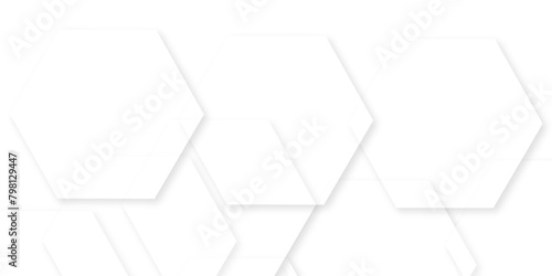 Abstract white background with hexagon and hexagonal background. Luxury white pattern with hexagons. abstract 3d hexagonal background with shadow. 3D futuristic abstract honeycomb mosaic background.