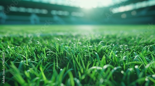 green grass on football stadion. minimalistic style