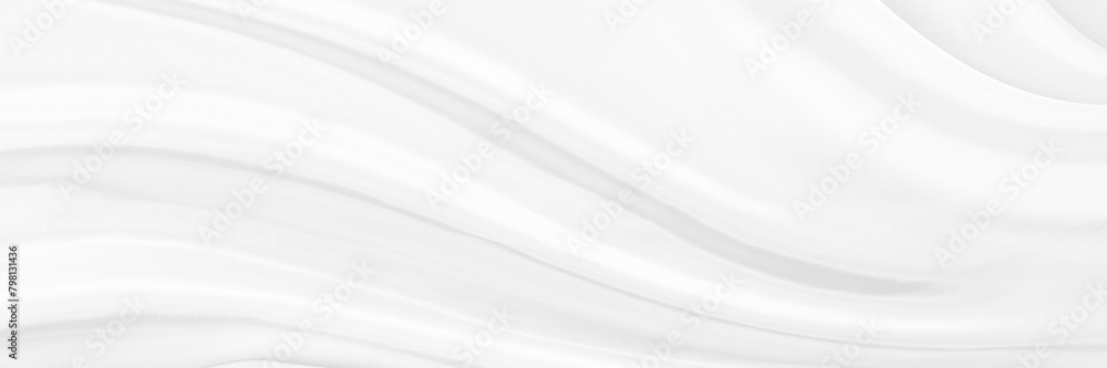 Fototapeta premium White gray satin texture that is white silver fabric silk background with beautiful soft blur pattern natural.