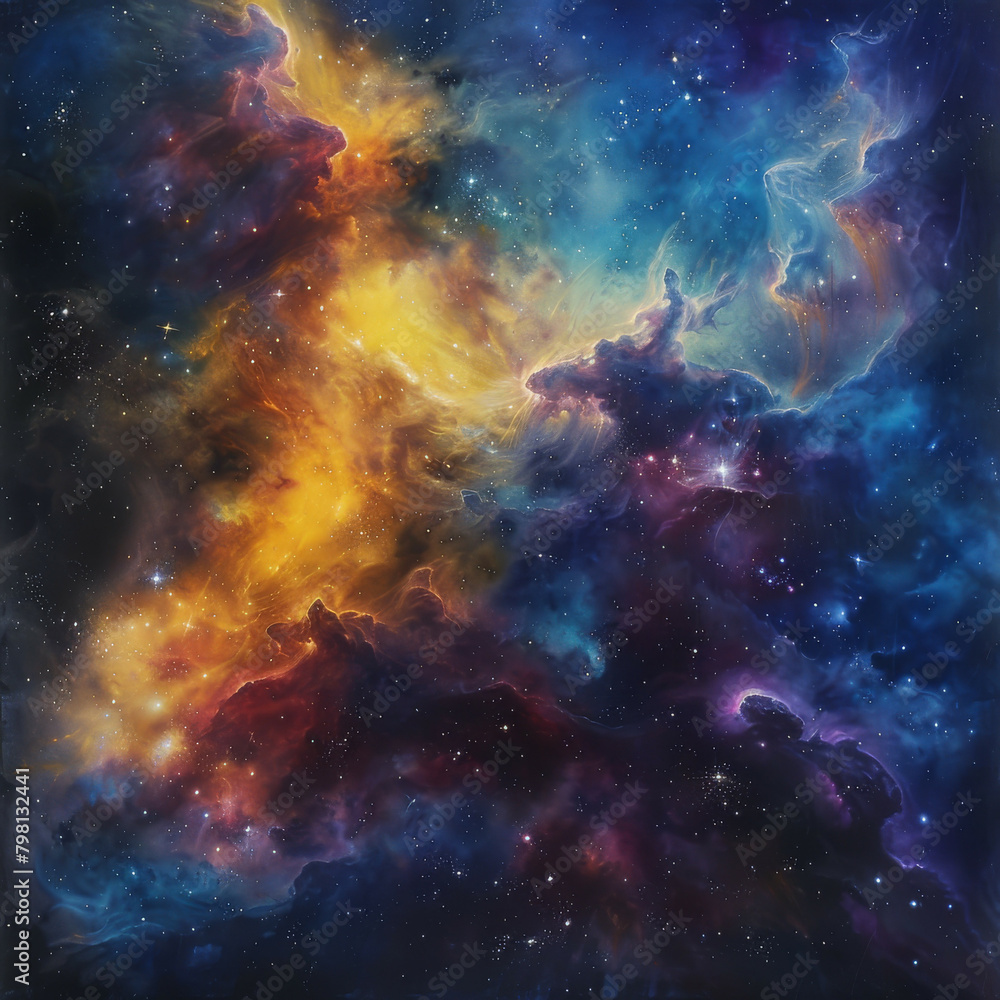 Fototapeta premium Beyond the Stars Views of the Universe and Nebulas