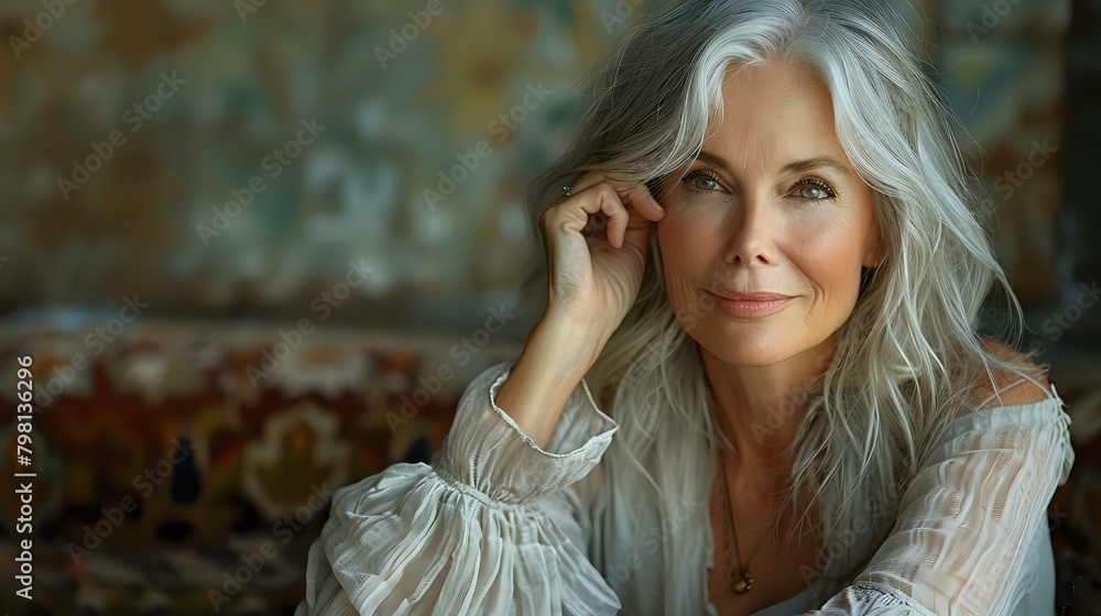 Tranquil Aging: The Quiet Confidence of a Mature Woman