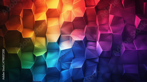 Abstract geometric digital 3d background photo