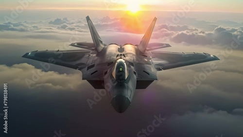 Essential combat fighter aircraft support allies in defeating enemies during aerial combat. Concept Combat Aircraft, Aerial Support, Fighter Jets, Military Operations, Enemy Defeat photo