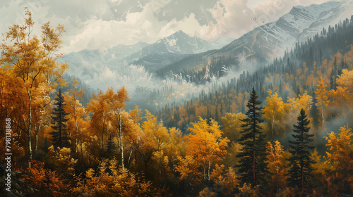 Autumn in the mountains, Autumn in the mountains forest, Fall foliage in the mountains, Autumn landscape with mountains, Colorful leaves in the mountains, Autumn scenery in the mountains, Mountain vie