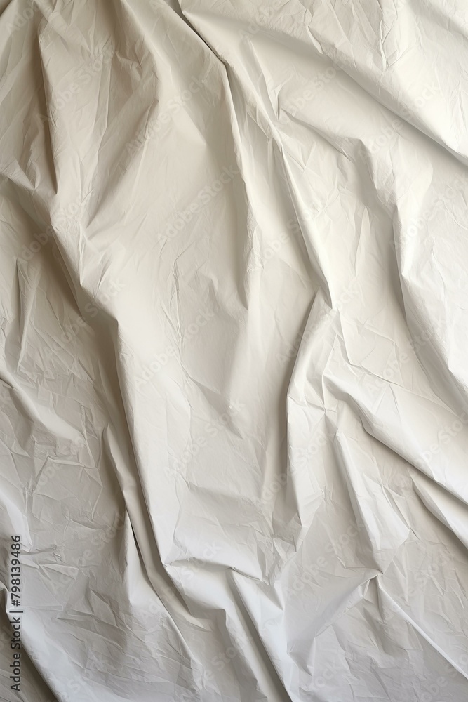 Obraz premium b'White wrinkled fabric texture background'