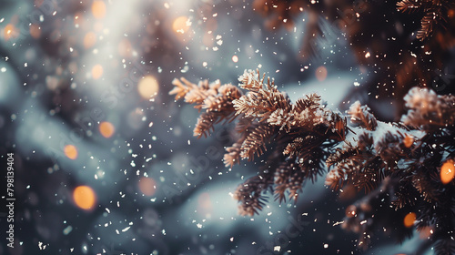 Falling flakes, Snowflakes descending, Flurries in the air, Snowfall in progress, Falling snow particles, Snowflakes drifting down, Flakes gently falling, Snow drifting from the sky, Cascading snowfla © Guru