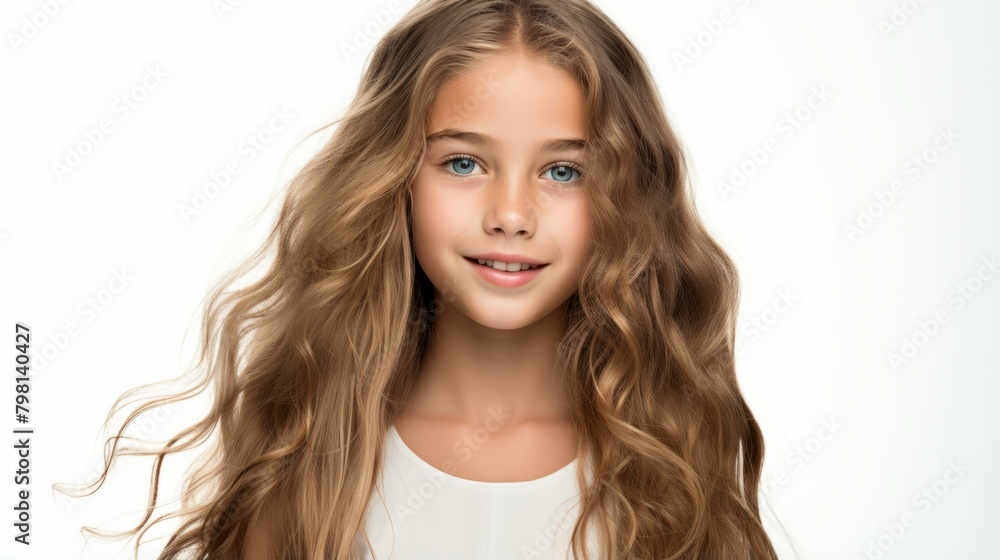 b'Portrait of a beautiful little girl with long blond hair and blue eyes' b'Portrait of a beautiful little girl with long blond hair and blue eyes'