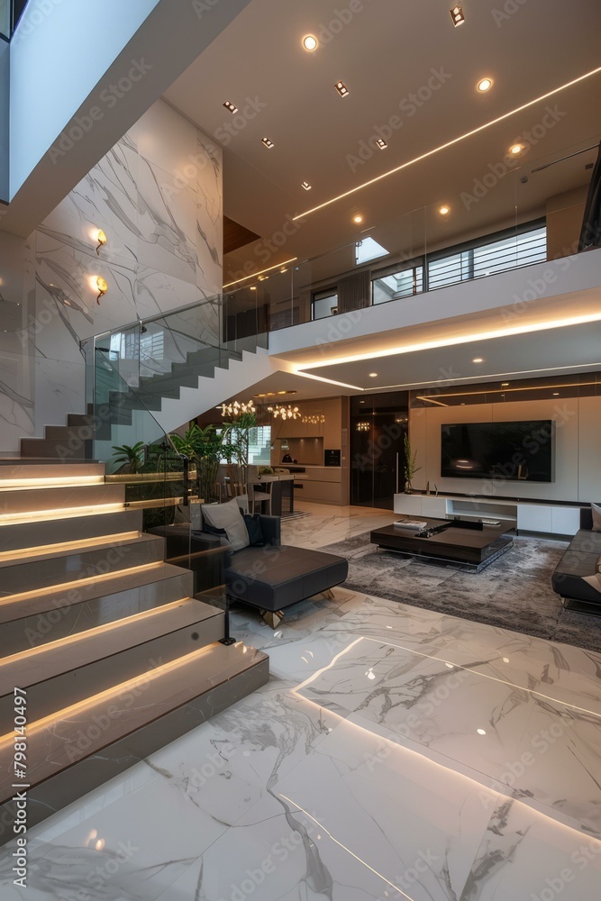 b'Modern luxury house interior design' b'Modern luxury house interior design'