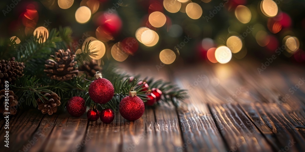 b'Christmas background with red and gold ornaments' b'Christmas background with red and gold ornaments'