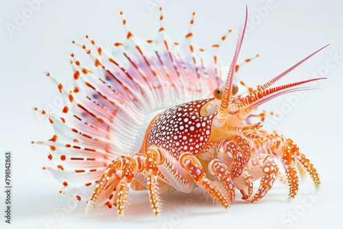 b A stunning photograph of a rare and unusual squat lobster 