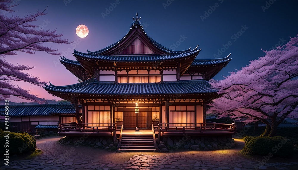 日本の平安時代の豪華な家屋