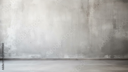 b Grey concrete wall with wooden floor 