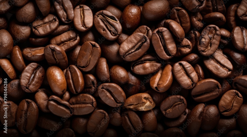 Fototapeta premium a pile of coffee beans