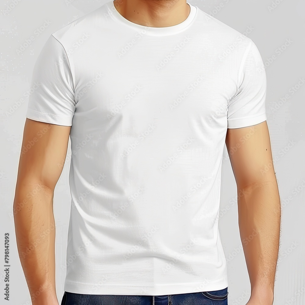 Basic Cotton White Slim-Fit T-Shirt Product Image Basic Cotton White Slim-Fit T-Shirt Product Image