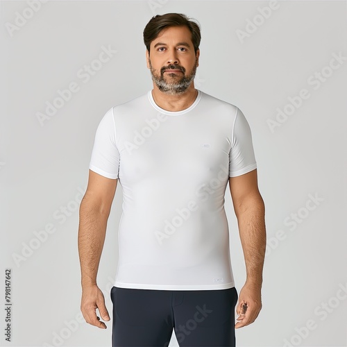  Basic Cotton White Slim-Fit T-Shirt Product Image