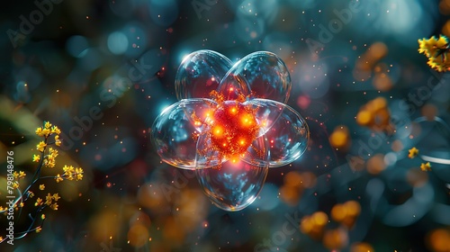 Atom, nucleus, proton, neutron, electron, subatomic particles, atomic number, atomic mass, element, isotopes, ion, atomic structure, electron cloud, energy levels, electron configuration, atomic orbit