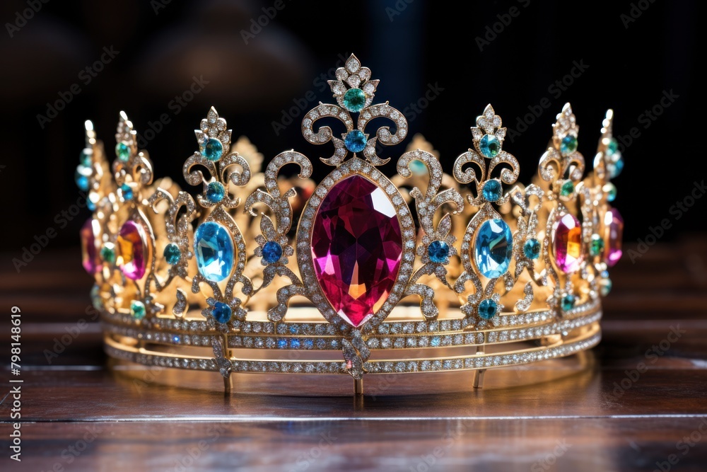 a crown with gemstones on it