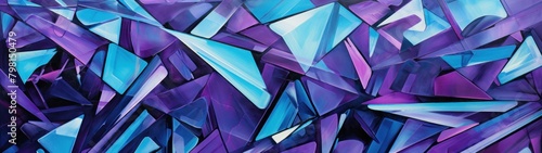 a blue and purple triangles