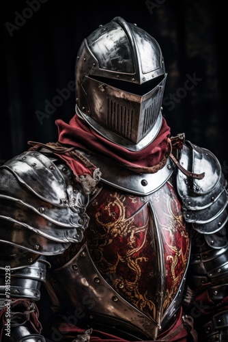 a person in a suit of armor