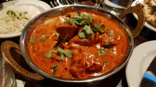 Delicious Chicken Tikka Masala Dish, Culinary World Tour, Food and Street Food