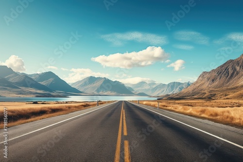 Road trip in New Zealand sky outdoors highway.