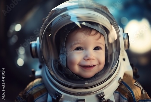 a child in a space suit