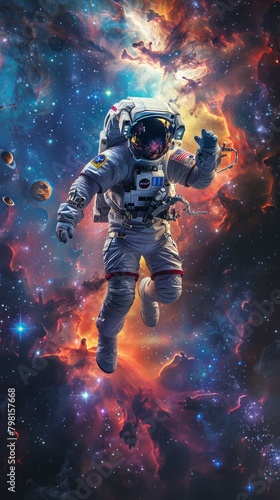b"An Astronaut's Journey Through the Cosmos" © duyina1990