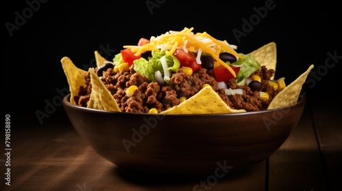 a bowl of taco salad