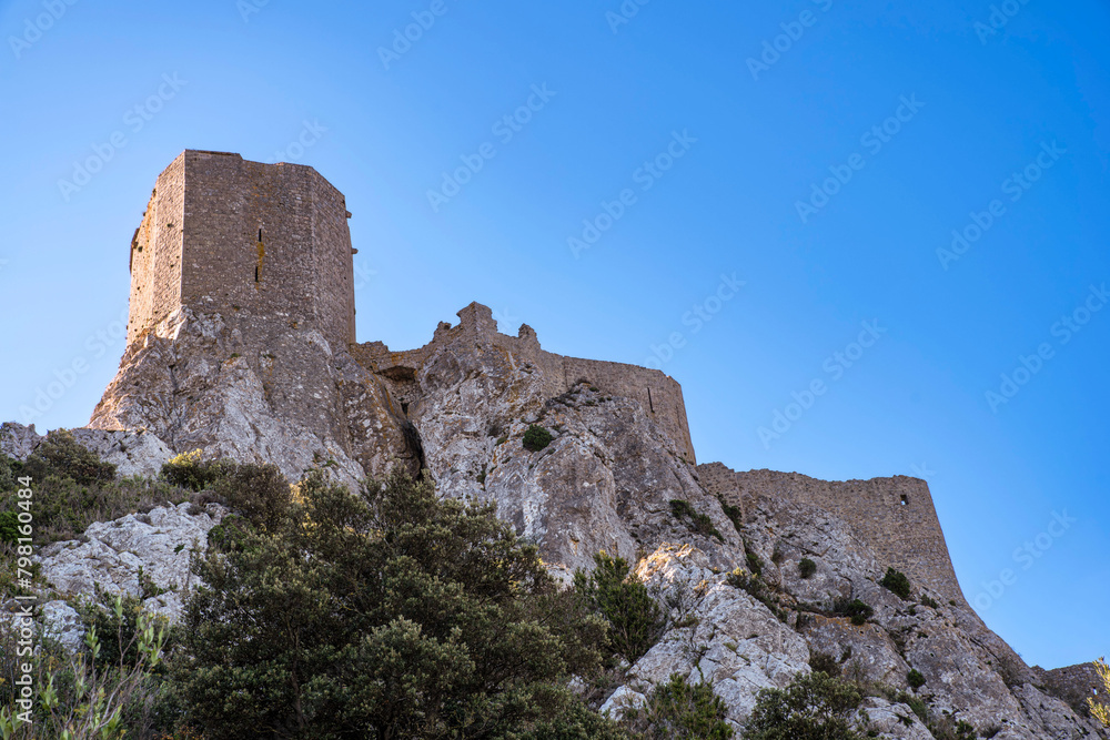 Ruins of the medieval castle of Quéribus, in the Cathar region of southern France
Ruins of the medieval castle of Quéribus, in the Cathar region of southern France