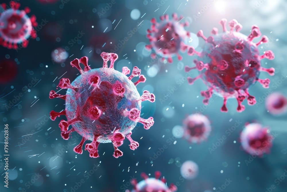 Close-up Visualization of Viruses in a Vivid Microscopic 3D Close-up Visualization of Viruses in a Vivid Microscopic 3D