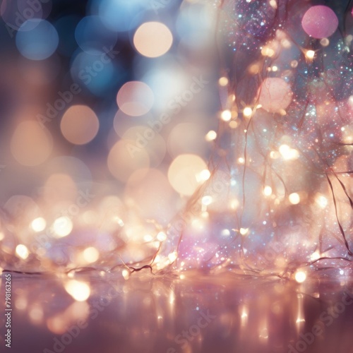 b'Glimmering lights with a blurred background' photo