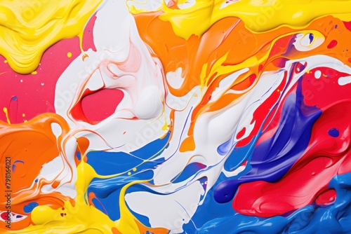 a close up of a colorful paint