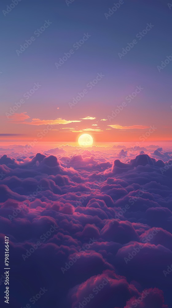 Beautiful sunrise above the clouds Beautiful sunrise above the clouds