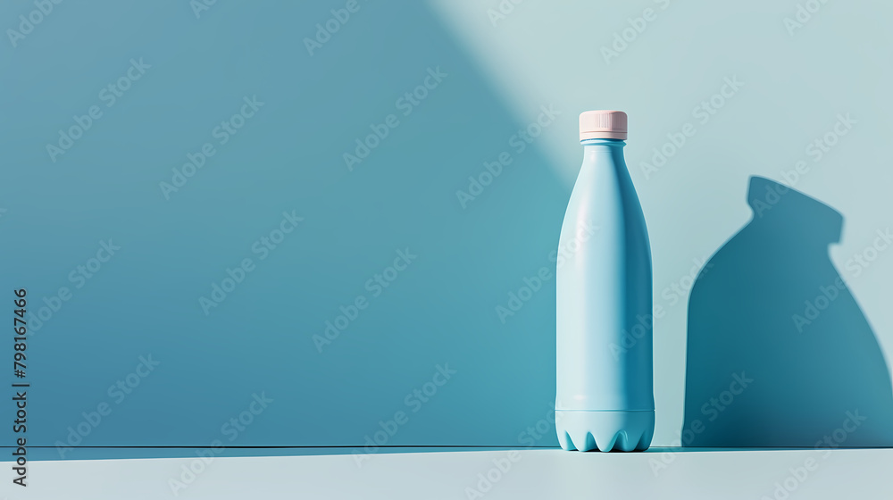 light blue water bottle