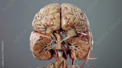 Brain anatomy illustration or model