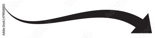 Long arrow silhouette, icon vector. Long Arrow vector. Arrow pointing. Vector set of trendy long arrows left and right in flat style. Black arrow vector illustration.