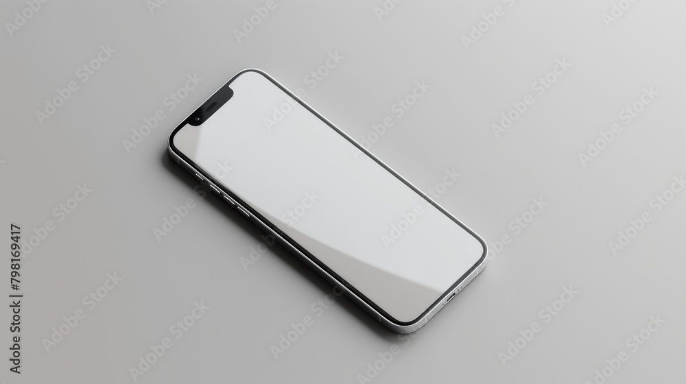 Blank Smartphone Screen for Modern Interface Design, Elegant Tech Mockup Blank Smartphone Screen for Modern Interface Design, Elegant Tech Mockup